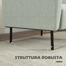 Poltrona 79x76x65 cm in Tessuto Effetto Lino Traspirante Grigio