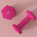 Set 2 Manubri Palestra 1 kg Pesi esagonali per Allenamento Rosa