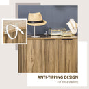 Mobiletto Multiuso 80x40x80 cm in Legno e Metallo Grigio