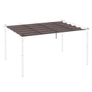 Tetto di Ricambio per Pergola Gazebo da Giardino 300x400 cm in Poliestere Caffè   