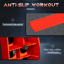 Step Fitness per Aerobica 78x28xh10-15-20 cm Altezza Regolabile in Plastica Nero e Rosso