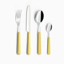 Servizio Set di Posate 24 pezzi in Acciaio Inox Eme Brio Giallo 62