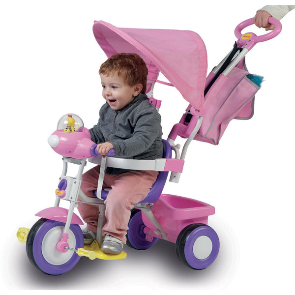 online Poussoir Tricycle Moto pour Enfants avec Pédales Kid Smile Baby Plus Rose