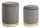 Lot de 2 poufs de rangement Polina gris en tissu effet velours