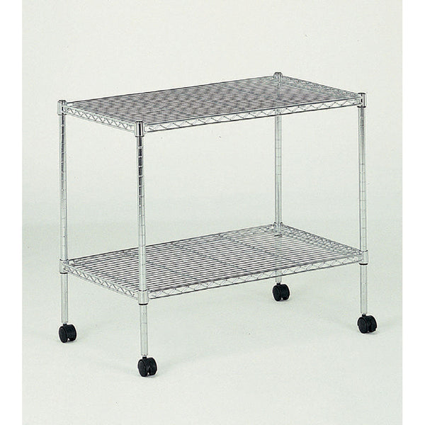 online Chariot de cuisine en acier avec roulettes 2 étagères 75x45x76cm Fumer Iron Sound