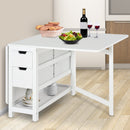 Consolle Allungabile con Cassetti 150x80x74 cm  Bianco