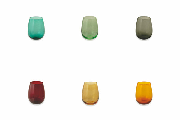 Lot de 6 verres à eau en verre 428 ml Villa d'Este Home Tivoli Happy Hour Nouveau sconto