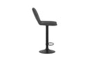 Set 2 Sgabelli Alex 45x52x88,5/103,5 cm con Alzata a GAS in Tessuto Easy-Clean Grigio      