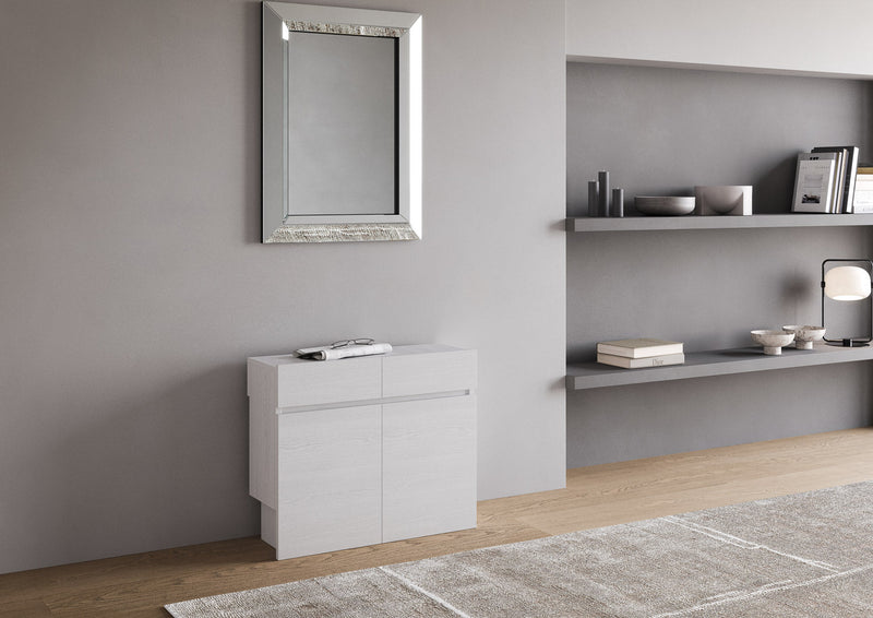 Panche Allungabili Inferiore e Superiore 72-300x26x60 cm Evolve Bianco Frassino  