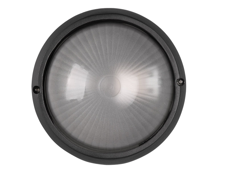 Plafoniera da Esterno Attacco E27 in Alluminio Nero Opaco