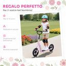 Monopattino per Bambini 5-12 Anni 120x52x80-88 cm Supporta fino a 50 kg Telaio in Acciaio Rosa  