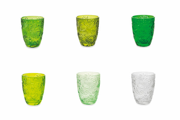Set de 6 verres Ø8x10 cm en verre VdE Tivoli 1996 Jungle Multicolore prezzo