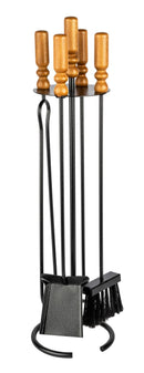 Set Camino 4 Pezzi H 71 in Ferro Verniciato Grigio Martellato 