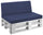 Coussins pour Palettes 120x80 cm Assise et Dossier en Simili Cuir Bleu Mariotti Reforma