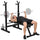 Banc de musculation pliant 140x73x98-122 cm en acier noir