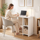 Scrivania per Computer 80x40x74,2 cm con 2 Ripiani Aperti in Truciolato Bianco      