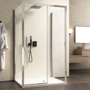 Box Doccia 3 Lati 1 Anta Scorrevoe in Cristallo Trasparente 6mm H195 Bonussi Eliane Varie Misure