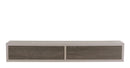 Mensola da Parete con 2 Cassetti 88,2x13,4x20 cm in Fibra di Legno Domino Marrone e Noce
