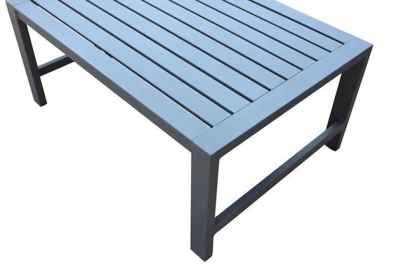 Set Salotto da Giardino Divano 2 Poltrone e Tavolino con Cuscini in Alluminio Antracite