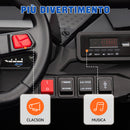 Macchina Elettrica per Bambini 24V Velocità 5-7km/h Guida Manuale e Telecomando Blu 