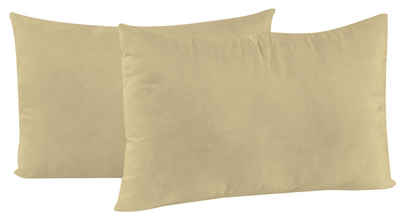 Paire de taies d'oreiller 52x82 cm en microfibre unie crème acquista
