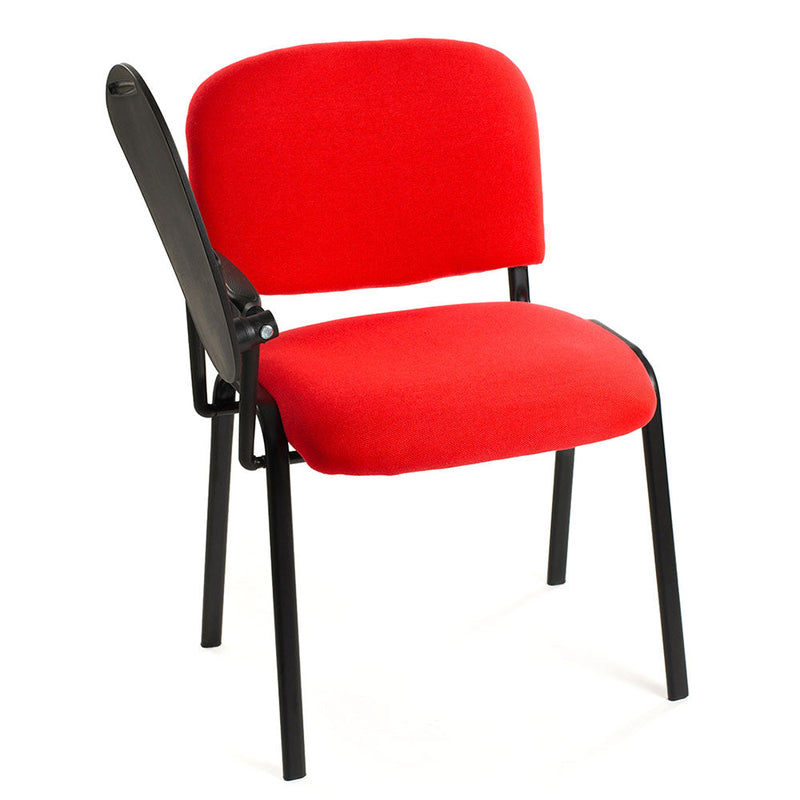 Sedia Poltrona Attesa da Ufficio in Tessuto con Ribaltina Bozzini Rosso