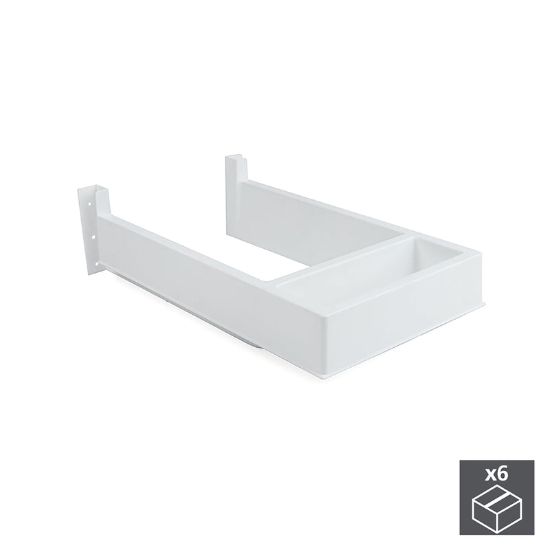Salva Sifone per Cassetti Del Bagno Rettangolare Plastica Bianco 6 Pezzi Emuca