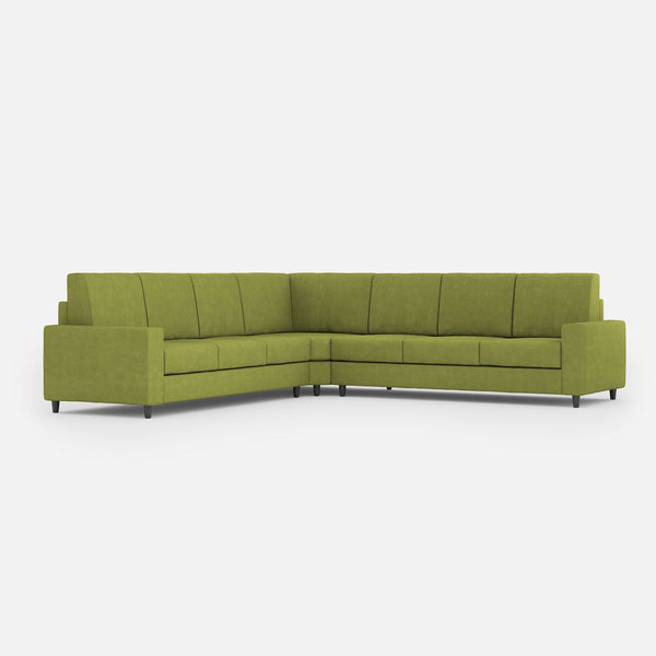 acquista Canapé d'angle Sakar 7 places 286x286x85 cm en tissu vert