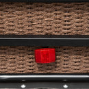 Carrello Bici da 70L con 2 Ruote da 16" 2 Catarifrangenti e Bandierina 125x64x53,5 cm in Acciaio e PE Nero      