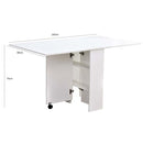 Tavolo Pieghevole Salvaspazio in Legno Bianco