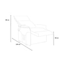 Poltrona Alzapersona Elettrica 1 Motore 73x94x103 cm in Tessuto Grigio