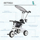 Triciclo per Bambini Maniglione Parasole Barra di Protezione in Metallo Deluxe 
