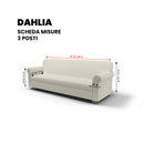 Copridivano Elasticizzato in Poliestere Dahlia Grigio Scuro Varie Misure