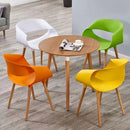 Set 4 Sedie in Polipropilene 45x71x60 cm Gambe in Faggio Fold Arancione