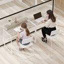 Scrivania Pieghevole Salvaspazio 100x48x87,5 cm con Stand per Monitor Rimovibile in Accaio Bianco e Legno      