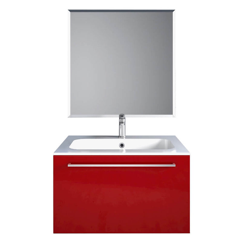 Mobile da Bagno sospeso Samoa 04 Laccato Rosso TFT