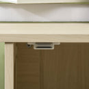 Lettiera per Gatti a Mobile 80x48x55 cm in Legno e Acciaio Quercia