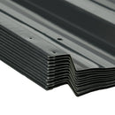 Set 12 Pannelli di Ricambio per Casette da Giardino 129x45 cm in Acciaio Zincato Grigio Scuro