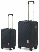 Set 2 Valigie Trolley Rigide in Policarbonato 4 Ruote TSA Soriani Blu Scuro