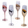 Coffret de 4 Verres à Champagne Chic Flûte en Verre VdE Tivoli 1996 4 Couleurs Différentes