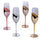 Coffret de 4 Verres à Champagne Chic Flûte en Verre VdE Tivoli 1996 4 Couleurs Différentes