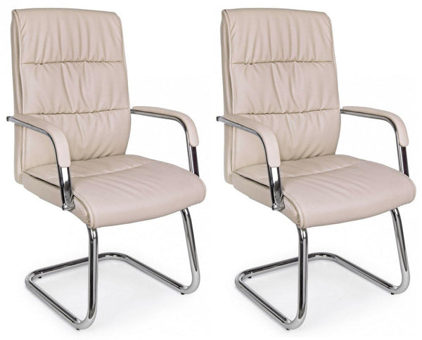 Set 2 Sedie Poltrone Attesa 58x60,5x101,5h cm da Ufficio Sydney Tortora acquista