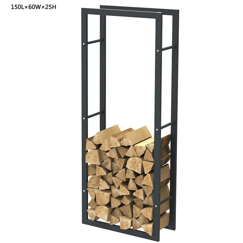 Portalegna Supporto Metallo Porta Legna Interno Legnaia Camino Stufa 150x60x25cm
