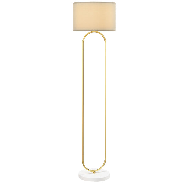Lampada da Terra Moderna Design ad Arco Ø38x156 cm in Metallo e Tessuto Oro prezzo