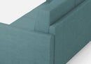 Divano 2 Posti 138x85x85 cm Karay in Tessuto Petrolio