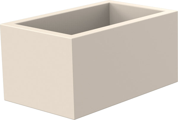 Vase rectangulaire 80x40x50 cm en résine Arkema module cassette blanc prezzo