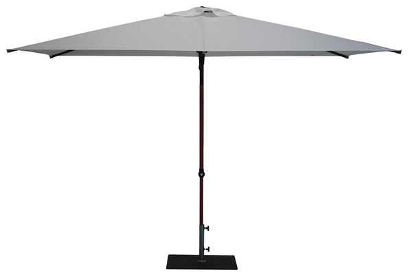 prezzo Ombrellone da Giardino 3x2 m Palo Ø38 mm in Alluminio Effetto Legno Tessuto Poliestere Trend Wood Bianco