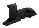Statua Leopardo Sdraiato Nero 38x12,5x15,3 cm in Poliresina