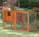 Pollaio con Nidificazione e Area di Corsa in Legno 168x110.5x101.5 cm 