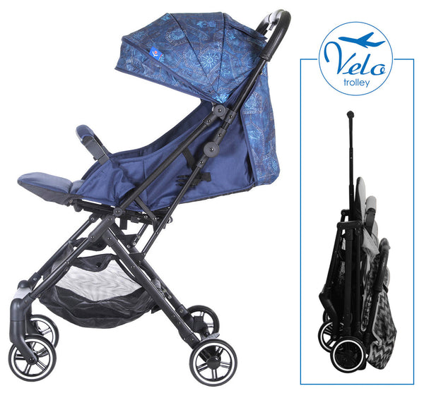 prezzo Poussette à roulettes légère pour enfants Zibos Velo Jeans Bleu